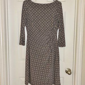 Lauren by Ralph Lauren Printed Rouched Dress 12P